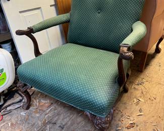 $110 - Green chair padded feet 