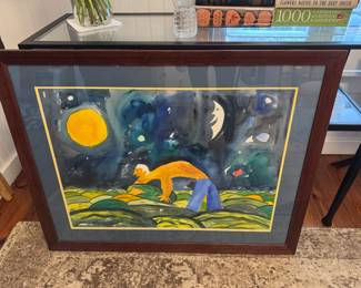 John Adams Original Water color 'Melon Picker' 38x30