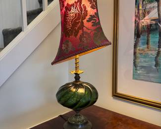 #29 - $70 - Art Nouveau style Lamp 8"Wx25"