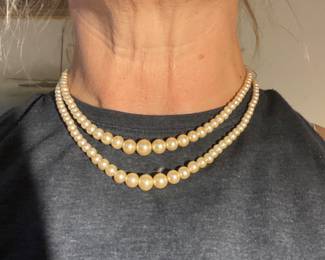 $150 - set of two strands pearls 