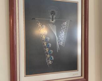 #14 - $80 - Pastel on Paper African Figure 22"Wx27"H