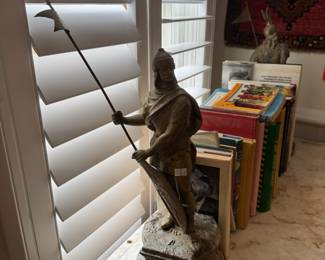 $75 - set of Spelter bookends Knights figures 