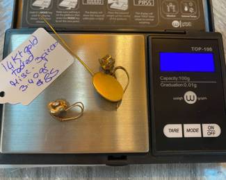 #103 - $85 - 14kt gold tested misc 3 pieces 3.40gr 
