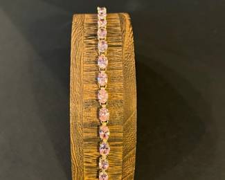 10k Gold And Pink Tourmaline Bracelet