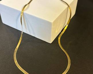 18k Gold Flat Chain