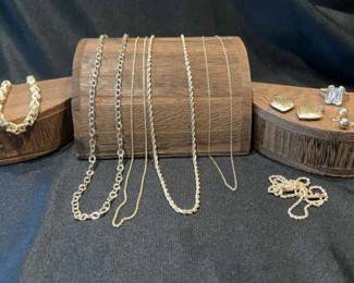 14K Gold Chains Earrings And Bracelets