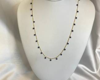 14K Lapis Necklace And Bangles