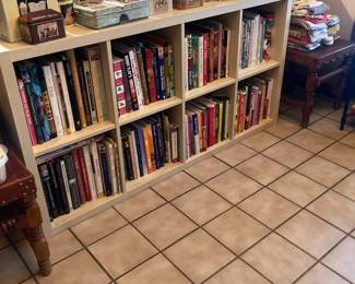 Wonderful cook books and kitchen accessories, shelf