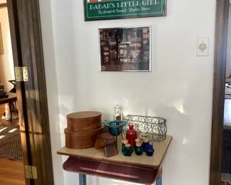 Child's School Desk, art and accessories