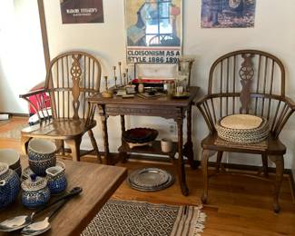 Windsor Dining Chairs (6), side table, art & posters, 