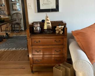 Charming small pull out desk and accessories