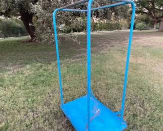 Unbelievable Blue Industrial Rack/Cart.  A shop keepers dream. 