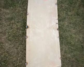 Love a good camp cot!  This Eddie Bauer  cot is comfortable and cute! Great for car camping or display. 