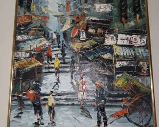 Asian city scene. Love this piece