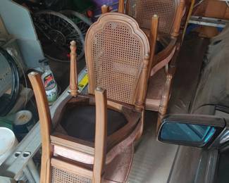 Cane back chairs