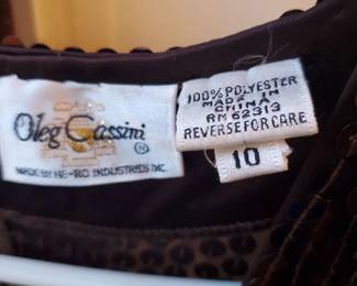 Oleg Cassini Size 10 label
