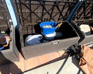 Long brown storage containers