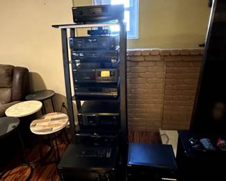 - Sony audio control center (str-dh130)
- Sony stereo cassette deck (tc-we475)
- Teac cd recorder (cd-rw890mk2)
- Sony cd mega storage 50cd
- Sony 5cd player (cdpce500)
- Sony mega storage 300cd
- Sony cd mega storage 50cd
- Sony stereo receiver (STRDH190)
- Sony 100 CD CHANGER player (CDPCX153)
- Sony mega storage 200cd payer (CDPCX210)
