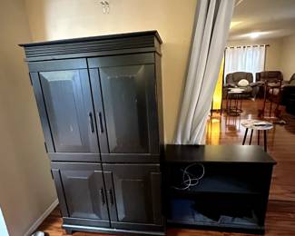 Black Wooden Tv Cabinet