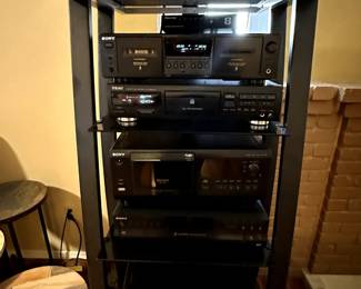 - Sony audio control center (str-dh130)
- Sony stereo cassette deck (tc-we475)
- Teac cd recorder (cd-rw890mk2)
- Sony cd mega storage 50cd
- Sony 5cd player (cdpce500)
- Sony mega storage 300cd
- Sony cd mega storage 50cd
- Sony stereo receiver (STRDH190)
- Sony 100 CD CHANGER player (CDPCX153)
- Sony mega storage 200cd payer (CDPCX210)