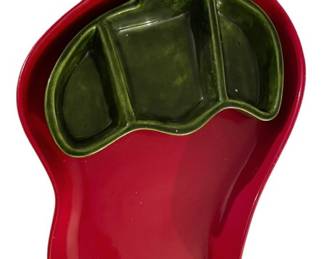 Two Piece Chili Pepper Serving Dish