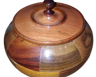 Vintage Mid Century Wooden Jar