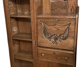 Antique Victorian Larkin Oak Side by Side