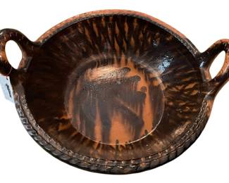 Vintage Heavy Mexican Pottery Bowl