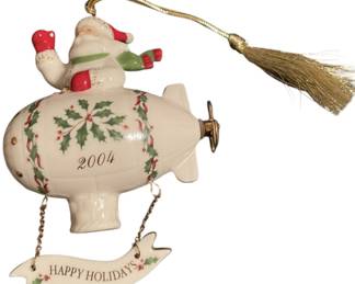 Lenox 2004 Santa On Blimp Ornament