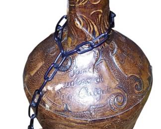 Vintage Leather Embossed Decanter 