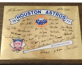 1977 Houston Astros Autographed Plaque