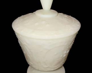 Fenton Uranium Two Piece Candy Dish