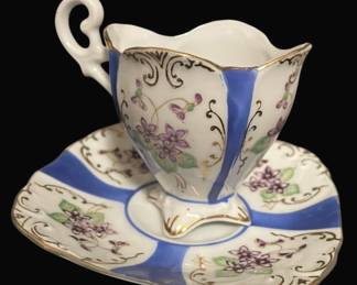 Violet Japanese Espresso Cup Saucer