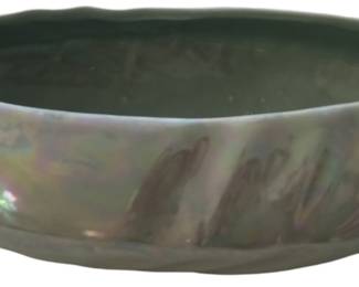 Turquoise Iridescent Oval Bowl