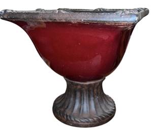 Oxblood Pedestal Planter