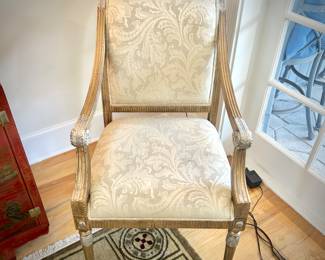 Second of two fauteuil chairs