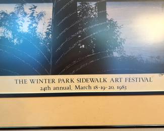 1983 Winter Park Sidewalk Festival poster