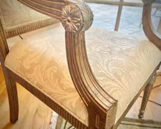 Second of two fauteuil chairs