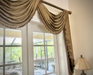 All window treatments are for sale