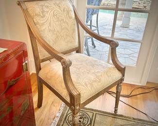 Second of two fauteuil chairs
