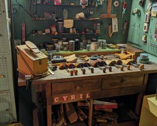 Wooden shoe stretchers.