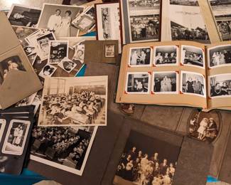 Cardboards and albums all black and white.