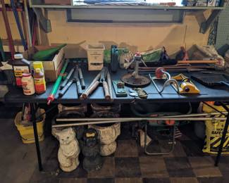 Garden decor and tools.