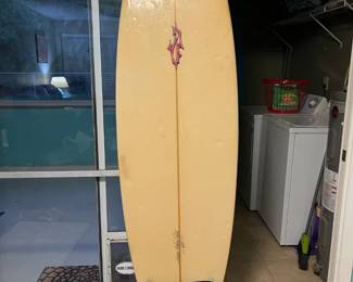 Vintage Valdo Pirata-Shaped (And Signed) BRAVA Surfboard (1967)