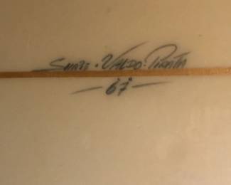 Vintage Valdo Pirata-Shaped (And Signed) BRAVA Surfboard (1967)