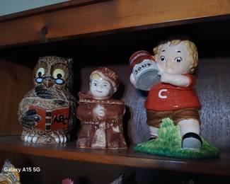 McCoy Davey crocket and Campbell's soup cookie jars.