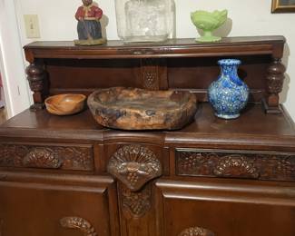 Very nice carved mahogany buffet
