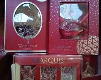 Lots of Waterford crystal ornaments

