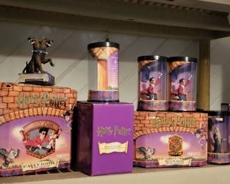 Harry Potter figurines.