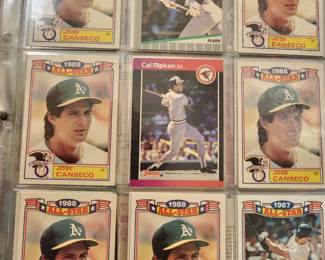 Collectible baseball cards. (many duplicate Jose conseco and major player cards)